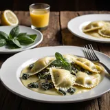 Ravioli de ricotta y espinacas
